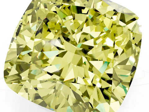 Rose gold Three-Stone Fancy Yellow Cushion Cut Diamond Engagement Ring with Pave Band and Prong Setting_1