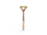 Rose gold Three-Stone Fancy Yellow Emerald Cut Cut Diamond Pavé Band with Prong Setting_17