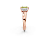 Rose gold Three-Stone Fancy Yellow Emerald Cut Cut Diamond Ring with Channel Set Band and Four-Prong Setting_26