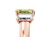 Rose gold Three-Stone Fancy Yellow Emerald Cut Cut Solitaire Ring with Classic Prong Setting_5