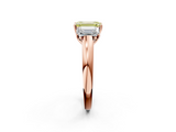 Rose gold Three-Stone Fancy Yellow Emerald  Cut Diamond Ring with Channel-Set Band and Four-Prong Setting_63