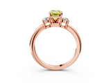 Rose gold Three-Stone Fancy Yellow Emerald  Cut Diamond Solitaire with Prong Setting and Classic Band_33