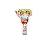 Rose gold Three-Stone Fancy Yellow Heart Cut Cut Diamond Pavé Band with Prong Setting_20
