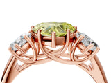 Rose gold Three-Stone Fancy Yellow Heart Cut Diamond Engagement Ring with Prong Setting_7