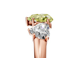 Rose gold Three-Stone Fancy Yellow Heart Cut Diamond Engagement Ring with Prong Setting_8