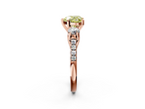 Rose gold Three-Stone Fancy Yellow Heart  Cut Diamond Pavé Band with Four-Prong Setting_30