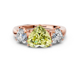 Rose gold Three-Stone Fancy Yellow Heart  Cut Diamond Ring with Channel-Set Band and Four-Prong Setting_49