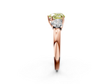 Rose gold Three-Stone Fancy Yellow Heart  Cut Diamond Ring with Channel-Set Band and Four-Prong Setting_51
