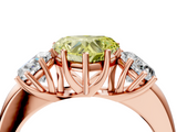 Rose gold Three-Stone Fancy Yellow Heart  Cut Diamond Ring with Channel-Set Band and Four-Prong Setting_53