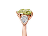 Rose gold Three-Stone Fancy Yellow Heart Cut Diamond Ring with Pear  Side Stones in Four-Prong Setting_41