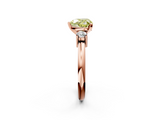 Rose gold Three-Stone Fancy Yellow Heart  Cut Diamond Solitaire with Prong Setting and Classic Band_46