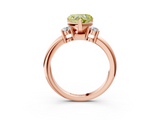 Rose gold Three-Stone Fancy Yellow Heart  Cut Diamond Solitaire with Prong Setting and Classic Band_47