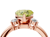 Rose gold Three-Stone Fancy Yellow Heart  Cut Diamond Solitaire with Prong Setting and Classic Band_48
