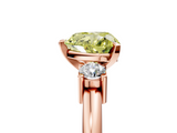 Rose gold Three-Stone Fancy Yellow Heart  Cut Diamond Solitaire with Prong Setting and Classic Band_49