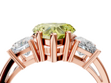 Rose gold Three-Stone Fancy Yellow Heart  Cut Solitaire Ring with Prong Setting_7