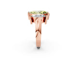 Rose gold Three Stone Fancy Yellow Marquise Cut Cut Channel Set Diamond Ring_2