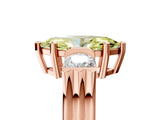 Rose gold Three-Stone Fancy Yellow Marquise Cut Cut Classic Band Prong Setting Ring_5