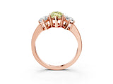 Rose gold Three-Stone Fancy Yellow Marquise Cut Cut Diamond Engagement Ring with Flat Band and Four-Prong Setting_15
