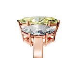 Rose gold Three-Stone Fancy Yellow Marquise Cut Cut Diamond Engagement Ring with Flat Band and Four-Prong Setting_17