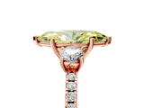 Rose gold Three-Stone Fancy Yellow Marquise Cut Cut Diamond Pavé Band with Prong Setting_20