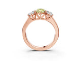 Rose gold Three-Stone Fancy Yellow Marquise Cut Cut Diamond Ring with Prong Setting and Classic Band_3