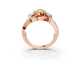 Rose gold Three-Stone Fancy Yellow Marquise Cut Cut Diamond Split Shank Prong Set Ring_3