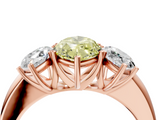 Rose gold Three-Stone Fancy Yellow Marquise  Cut Diamond Ring with Channel-Set Band and Four-Prong Setting_21