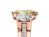 Rose gold Three-Stone Fancy Yellow Marquise  Cut Diamond Ring with Channel-Set Band and Four-Prong Setting_39