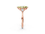 Rose gold Three-Stone Fancy Yellow Marquise Cut Diamond Ring with Pear  Side Stones in Four-Prong Setting_38