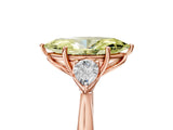 Rose gold Three-Stone Fancy Yellow Marquise Cut Diamond Ring with Pear  Side Stones in Four-Prong Setting_41