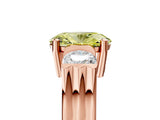 Rose gold Three-Stone Fancy Yellow Oval Cut Cut Classic Band Prong Setting Ring_5