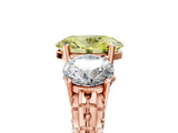 Rose gold Three-Stone Fancy Yellow Oval Cut Cut Diamond Ring with Channel-Set Band and Prong Setting_5