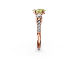 Rose gold Three-Stone Fancy Yellow Oval  Cut Diamond Pavé Band with Four-Prong Setting_30