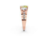 Rose gold Three-Stone Fancy Yellow Oval  Cut Diamond Ring with Channel-Set Band and Four-Prong Setting_54