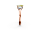 Rose gold Three-Stone Fancy Yellow Oval  Cut Diamond Ring with Channel-Set Band and Four-Prong Setting_80
