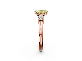 Rose gold Three-Stone Fancy Yellow Oval  Cut Diamond Solitaire with Prong Setting and Classic Band_30