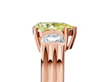 Rose gold Three-Stone Fancy Yellow Pear Cut Cut Classic Band Prong Setting Ring_5
