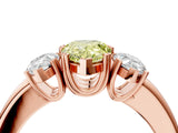 Rose gold Three-Stone Fancy Yellow Pear Cut Cut Diamond Ring with Channel Set Band and Four-Prong Setting_28