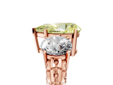 Rose gold Three-Stone Fancy Yellow Pear Cut Cut Diamond Ring with Channel-Set Band and Prong Setting_5