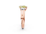 Rose gold Three-Stone Fancy Yellow Pear Cut Cut Diamond Ring with Prong Setting and Classic Band_2
