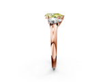 Rose gold Three-Stone Fancy Yellow Pear  Cut Diamond Ring with Channel-Set Band and Four-Prong Setting_51
