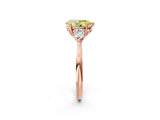 Rose gold Three-Stone Fancy Yellow Pear Cut Diamond Ring with Pear  Side Stones in Four-Prong Setting_50