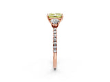 Rose gold Three-Stone Fancy Yellow Princess Cut Cut Diamond Pavé Band with Prong Setting_17