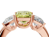 Rose gold Three-Stone Fancy Yellow Princess Cut Cut Diamond Ring with Channel Set Band and Four-Prong Setting_29
