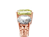 Rose gold Three-Stone Fancy Yellow Princess Cut Cut Diamond Ring with Channel-Set Band and Prong Setting_5