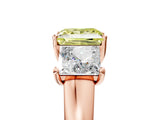 Rose gold Three-Stone Fancy Yellow Princess Cut Cut Solitaire Ring with Classic Prong Setting_5