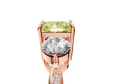 Rose gold Three-Stone Fancy Yellow Princess Cut Diamond Channel Set Engagement Ring with Prong Setting_17