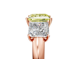 Rose gold Three-Stone Fancy Yellow Princess  Cut Diamond Ring with Channel-Set Band and Four-Prong Setting_22