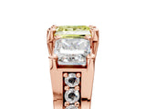 Rose gold Three-Stone Fancy Yellow Princess  Cut Diamond Ring with Channel-Set Band and Four-Prong Setting_39