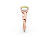 Rose gold Three-Stone Fancy Yellow Radiant Cut Cut Diamond Ring with Channel Set Band and Four-Prong Setting_26